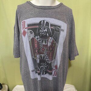 Darth Vader Death Star Card Men's Gray T Shirt Size 2XL VFifthSun